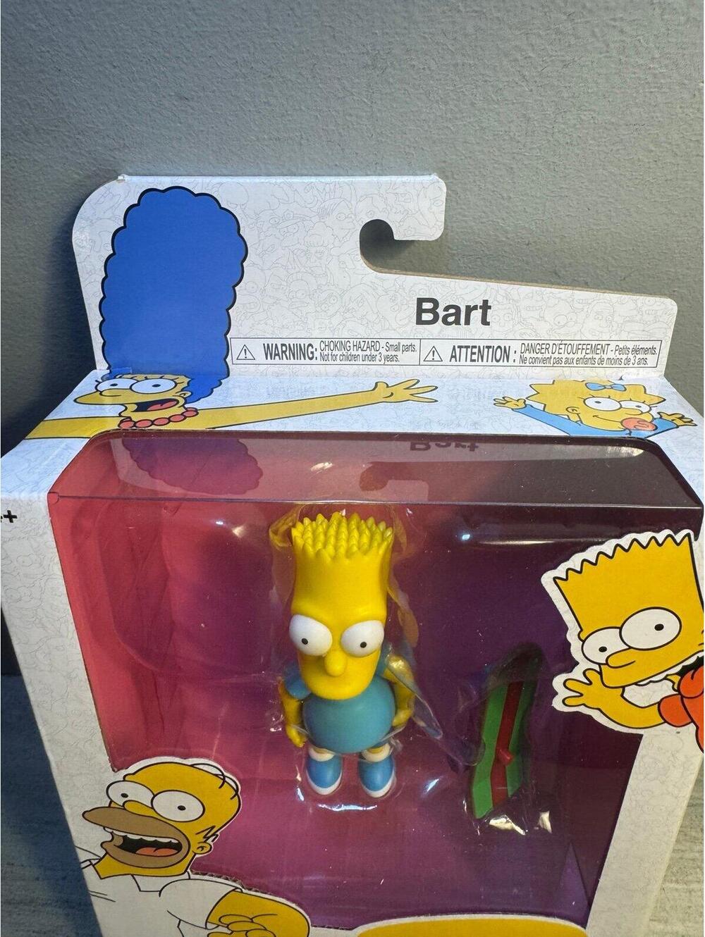 The Simpsons Bart Action Figure w/ Skateboard Jakks Pacific 2025 2.5” Figure New